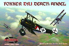 PopMarket - Fokker DR.1 Death Angel with Trading Card (Piloted by German Ave Ltn. Josef Jacobs) 1/48 Scale Model - COLLECTIBLES - Multicolor
