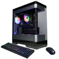 Front. CyberPowerPC - Gaming Desktop - AMD Ryzen 5 5500 - AMD Radeon RX 6500 XT 4GB - 16GB Memory - 1TB PCIe 4.0 SSD - Black.