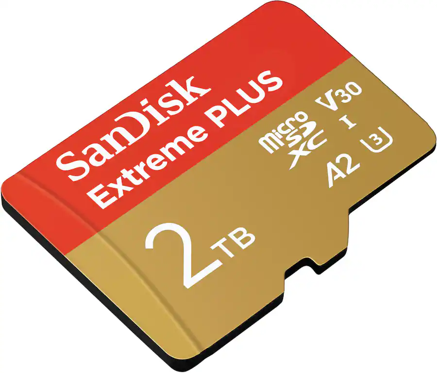 SanDisk Extreme PLUS 2TB microSDXC UHS I Memory Card SDSQXBD-2T00