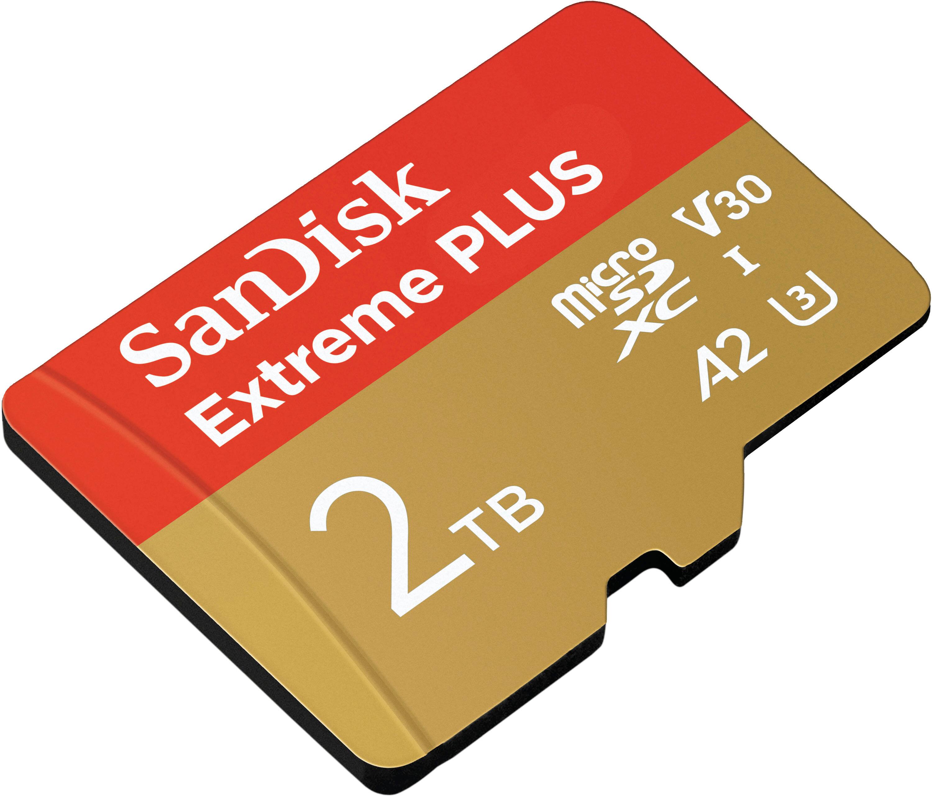 The text on the image reads "Sandisk Extreme PLUS V30 2TB."
