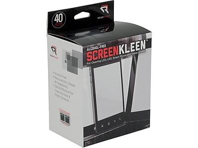 40 READEE SCREEN KLEEN  
ALCOHOL-FREE SCREEN KLEEN  
For Cleaning LCD, LED, Smart Phone and Tablet Screens  

- Alcohol-Free  
- Removes Dust & Fingerprints  
- Safe & Effective  
- Cleans & Protects Plastic Screens  

READEE