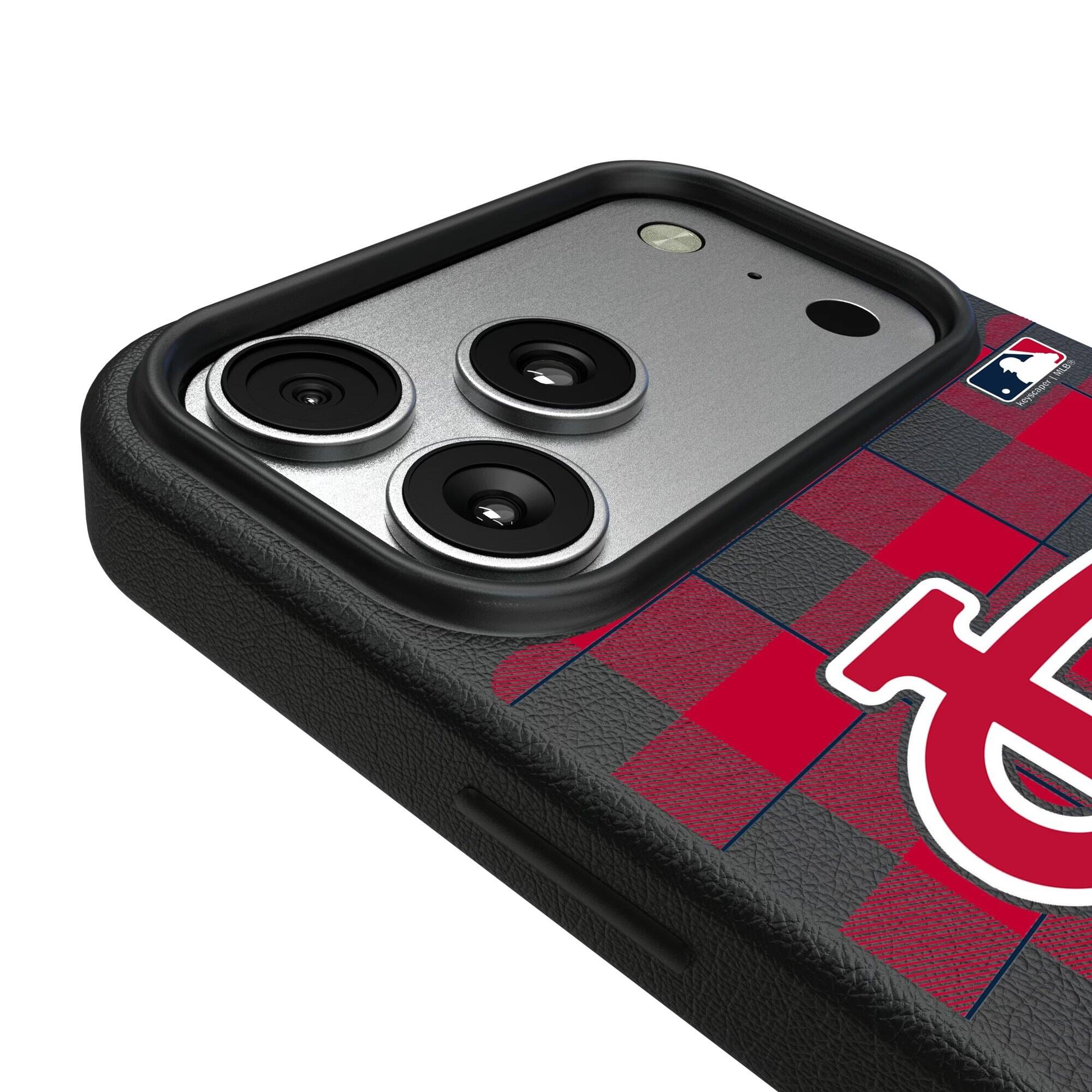 Alt View 2. Keyscaper - Plaid Magnetic Bump iPhone Case - 16 Plus - Black.