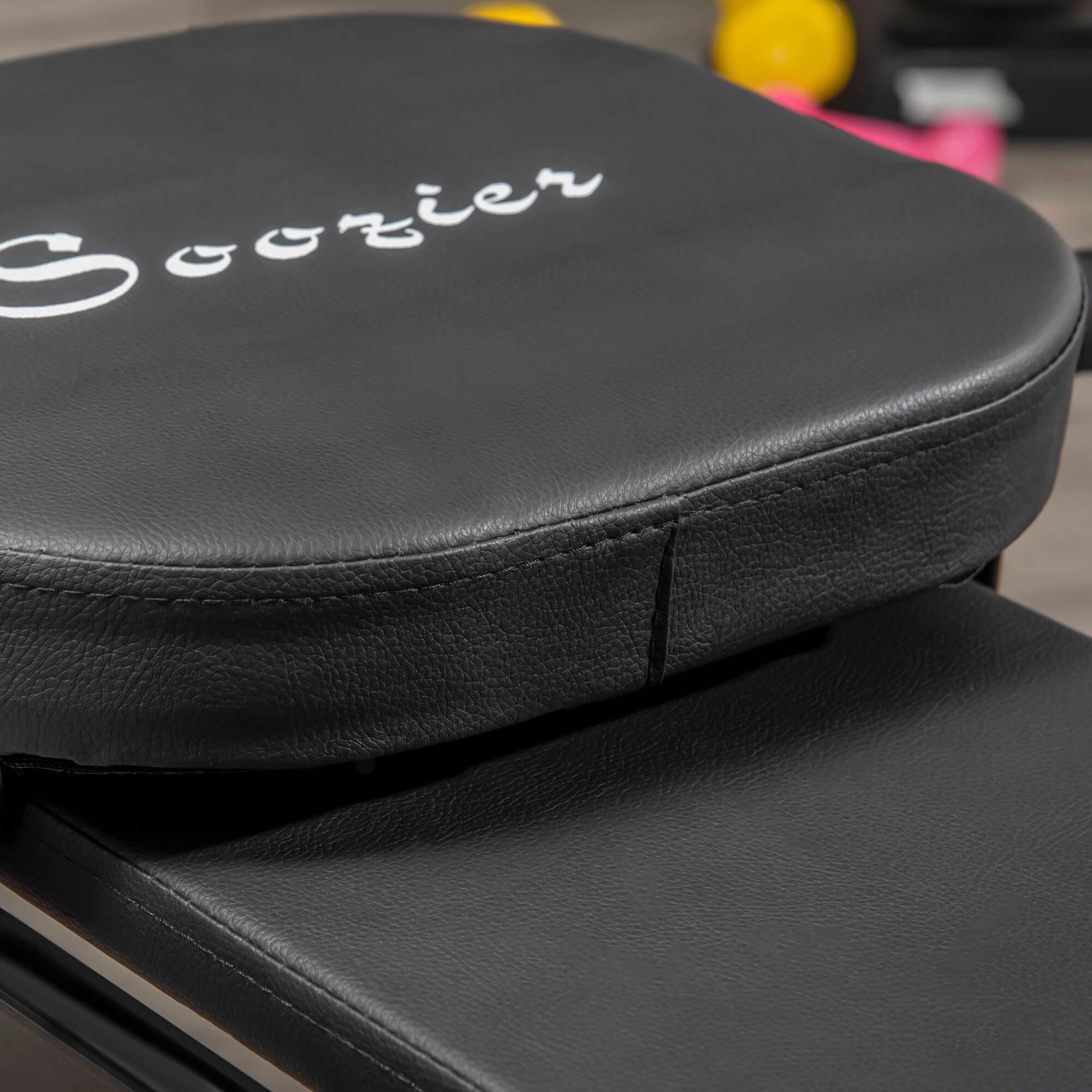 Alt View 8. Soozier - Multi-Purpose Ab Workout Equipment, Foldable Ab Machine, Adjustable Sit Up Bench & Weight Bench - Black.