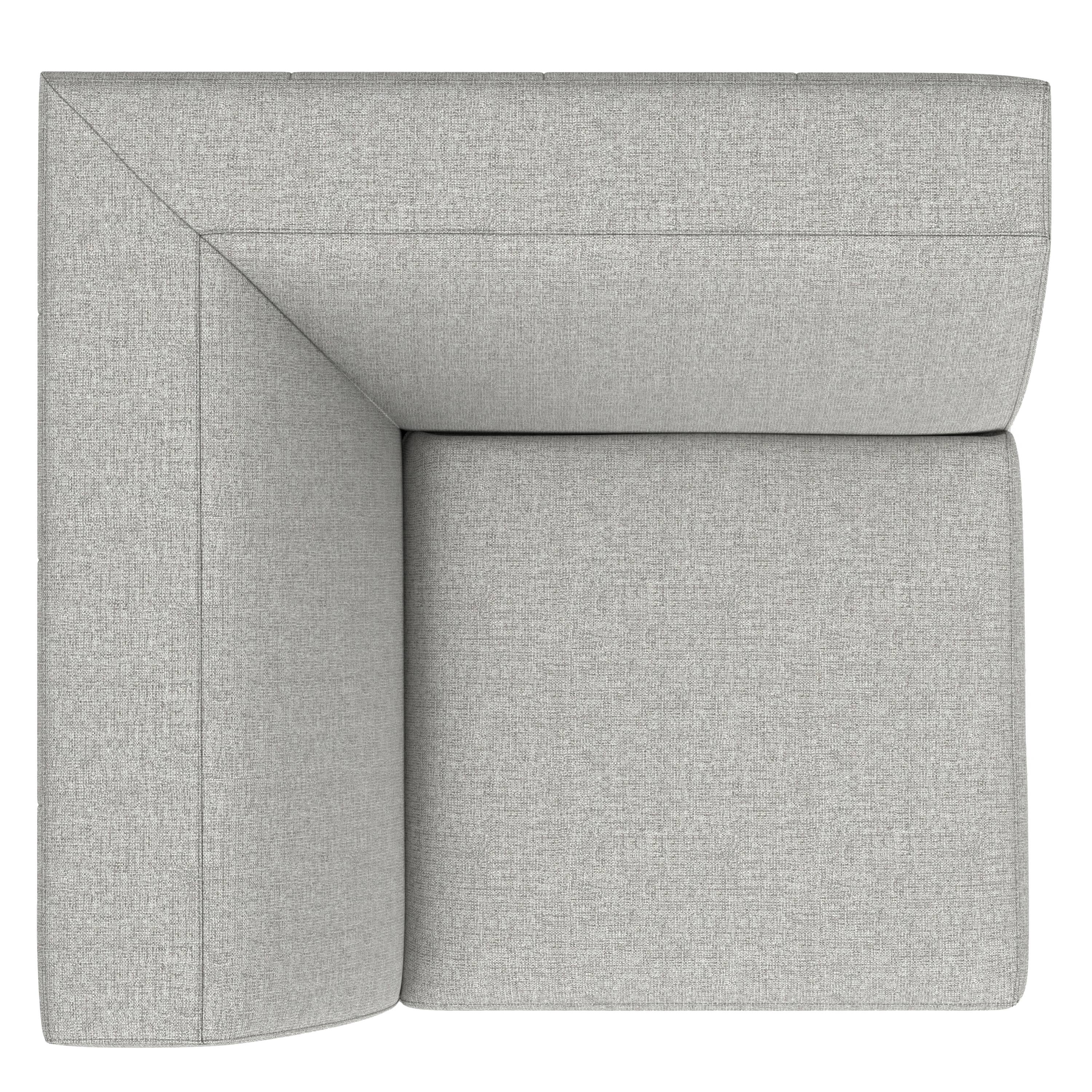 Alt View 1. Simpli Home - Rex Corner Sofa Module in Tightly Woven Performance Fabric - Pale Grey.