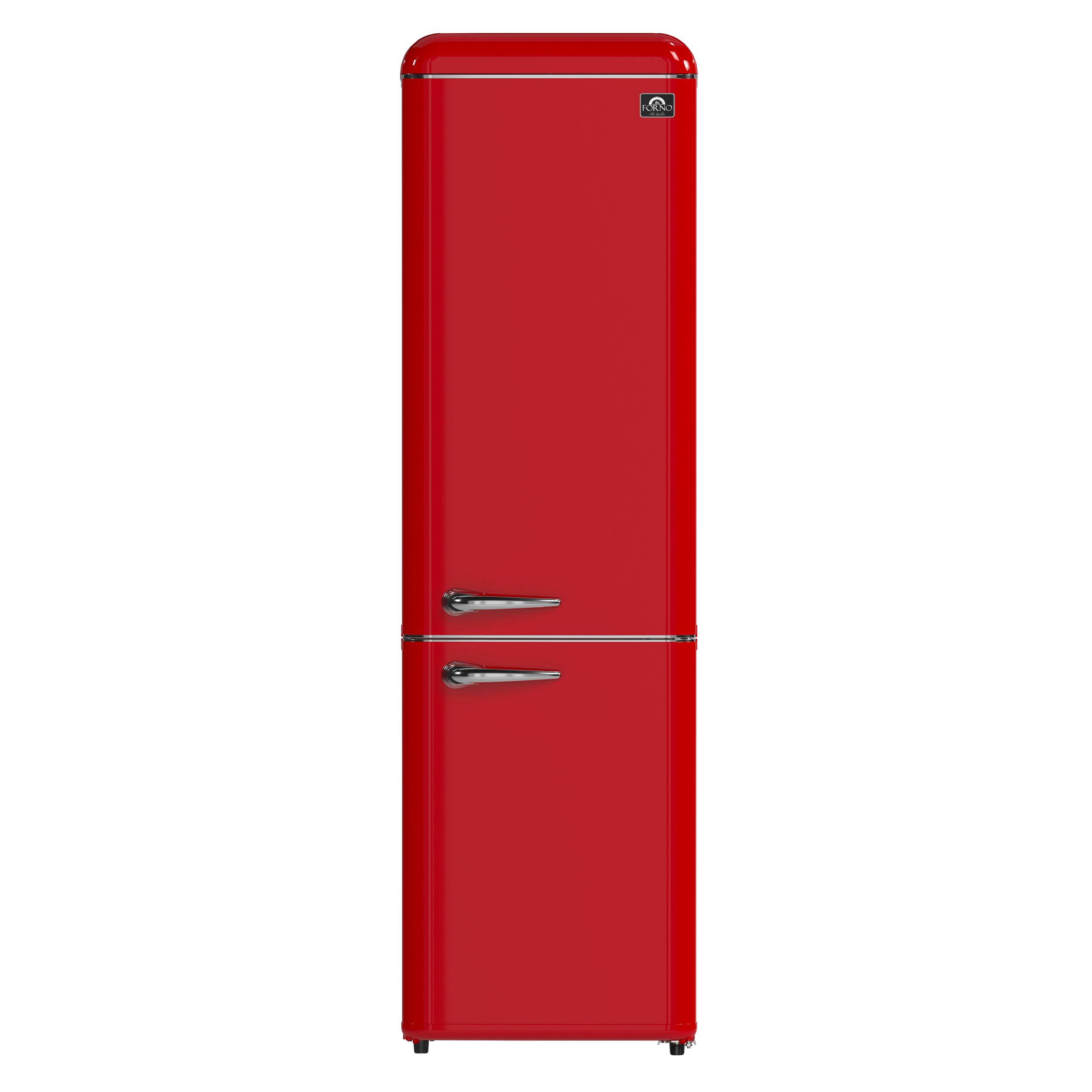 Alt View 1. Forno Appliances - Storico 9 Cu. Ft. Retro Compact Refrigerator with Bottom-Freezer - Red.