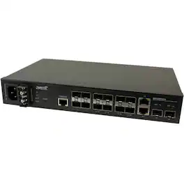 Transition Networks - Managed Gigabit Ethernet Fiber Switch 12 100/1000Base-X SFP Slots + 2 1G/10GBase-X SFP+ Slots + 2 10/100/1000Base-T - Unknown