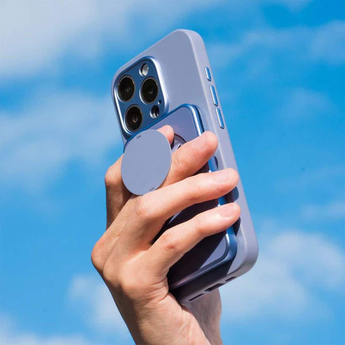 Alt View 6. OhSnap - Snap Grip MagSafe Wallet - Crushed Orchid.