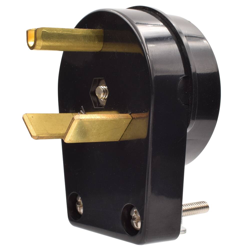 ELEGRP - 30 Amp 125-Volt 2-Pole/3-Wire NEMA TT-30P Angle Travel Trailer Plug, UL Listed, 1 Pack - Black price history on PriceWatchPro