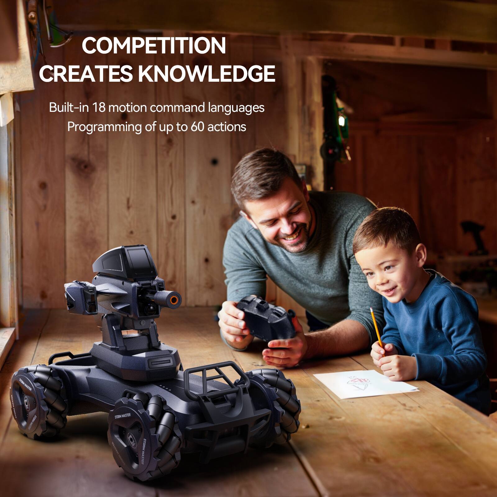 COMPETITION CREATES KNOWLEDGE

Built-in 18 motion command languages  
Programming of up to 60 actions