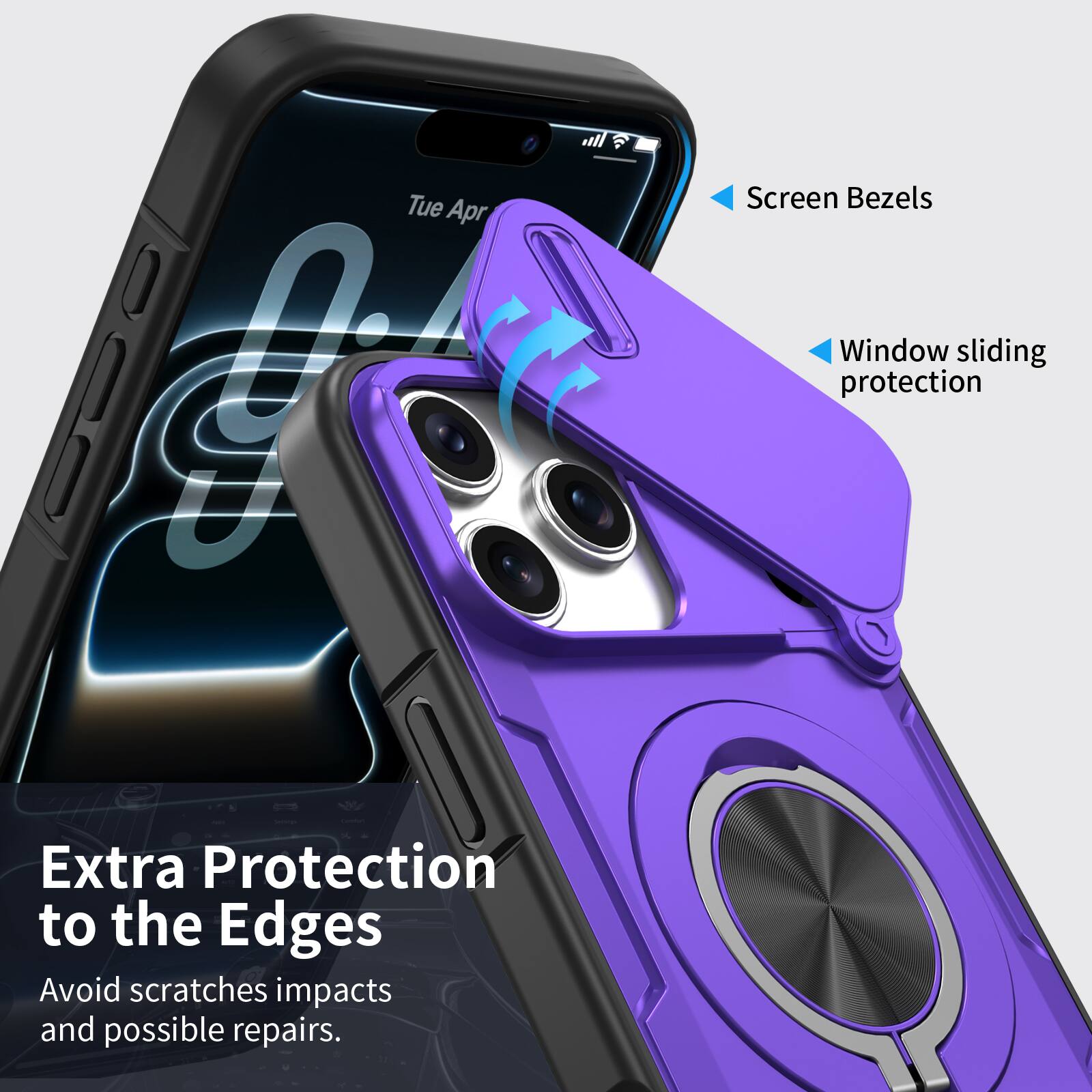 Tue Apr 9

Screen Bezels
Window sliding protection

Extra Protection to the Edges
Avoid scratches, impacts, and possible repairs.