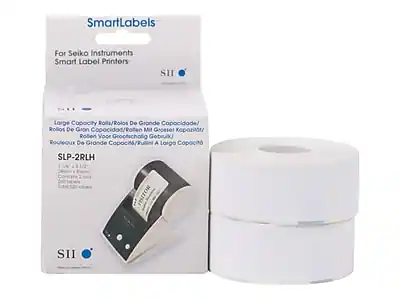 SmartLabels
For Seiko Instruments Smart Label Printers
SII
Large Capacity Rolls/Rolos De Grande Capacidade/Rollen Mit Großer Kapazität/Rouleaux De Grande Capacité/Rolli A Lunga Capacità
SLP-2RLH
1.5" x 3" (38mm x 76mm)
Contains 2 rolls
Total 320 labels
SII