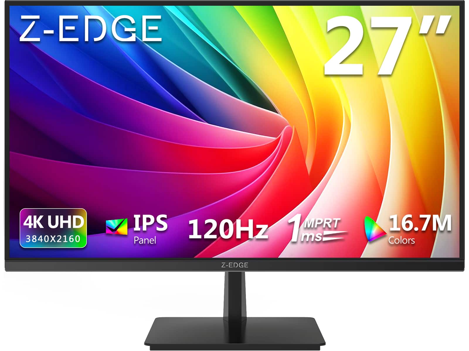 Z-EDGE 27" 4K UHD 3840x2160 IPS 120Hz 1ms 1MPRT Panel 16.7M Colors