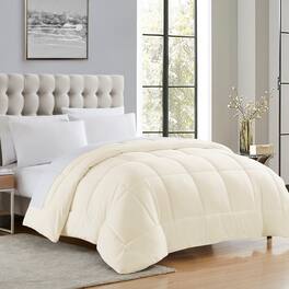 Sweet Home Collection - Down Alternative Reversible All Season Solid Comforter, King - Ivory