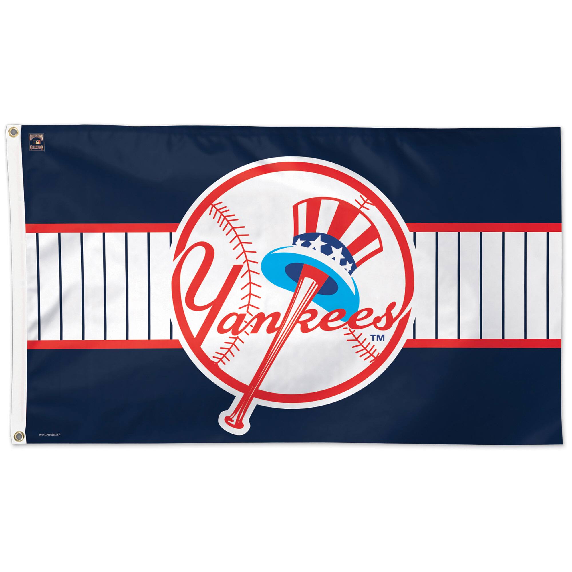 Front. WinCraft - New York Yankees 3' x 5' Cooperstown Collection One-Sided Flag - Multicolor.