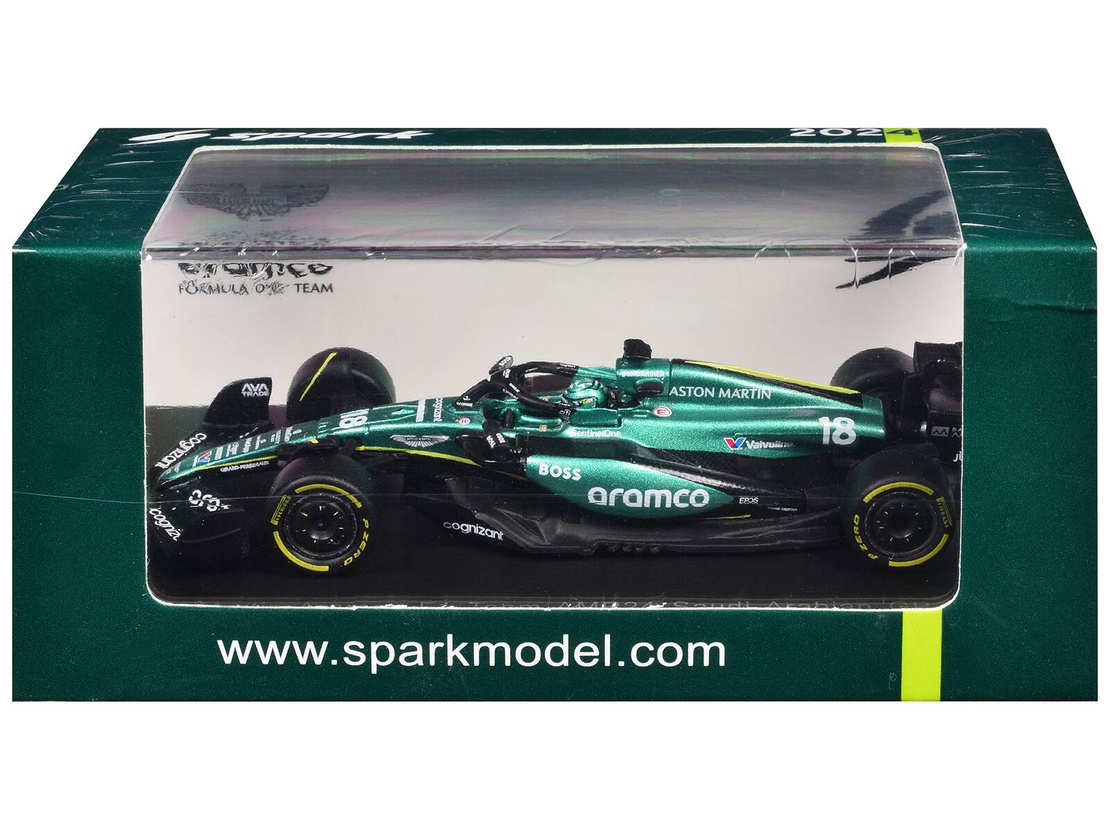 F1 2023  
CIOHIED FORMULA 0% TEAM  
AVA TRADE  
ASTON MARTIN  
SentinelOne  
BOSS  
aramco  
cognizant  
18  
PZERO  
www.sparkmodel.com
