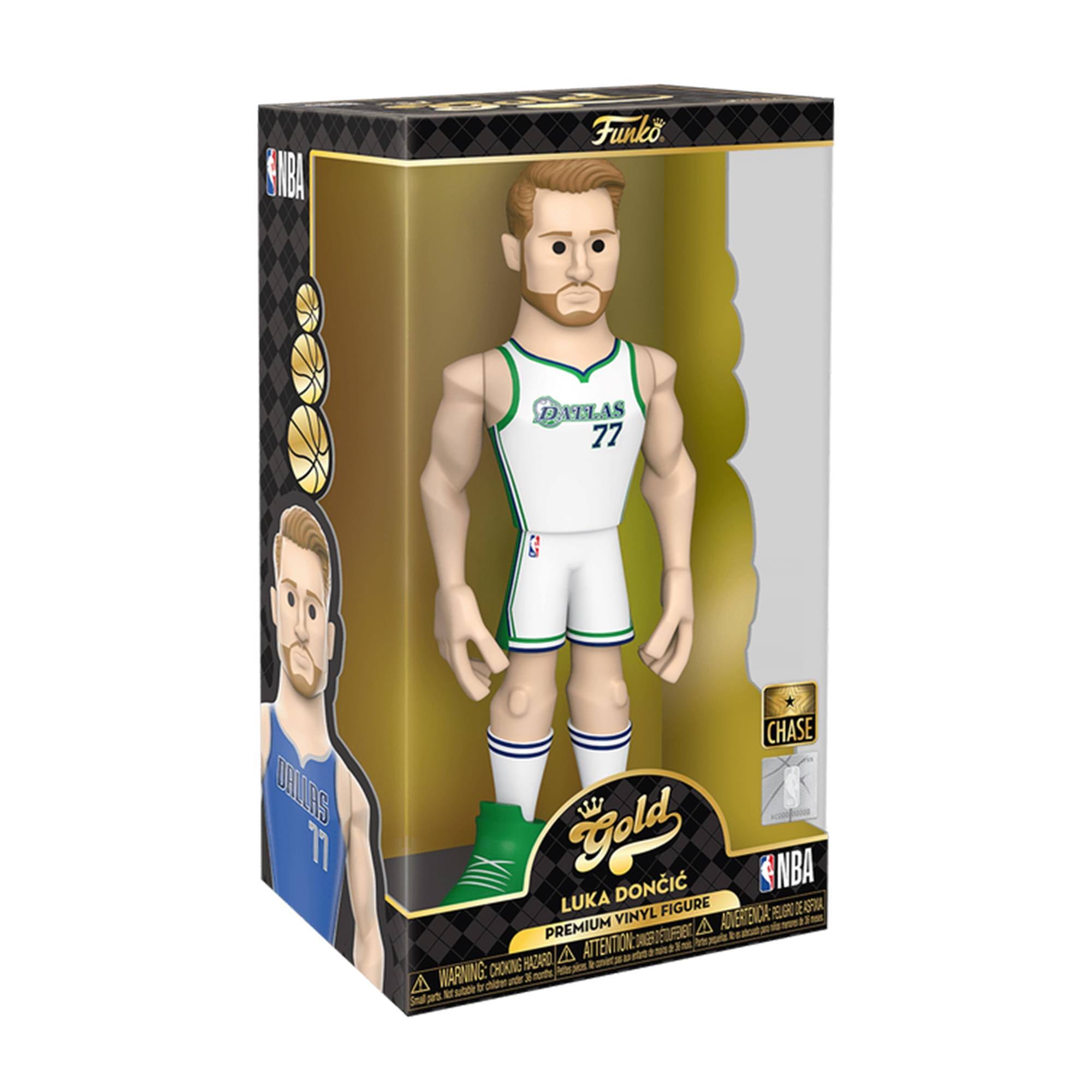 NBA - Funko

Gold Luka Doncic Premium Vinyl Figure

77

CHASE

WARNING: CHOKING HAZARD - Small parts. Not for children under 3 years.

ATTENTION: Pequeños objetos. No es adecuado para niños menores de 3 años.

PREMIUM VINYL FIGURE

NBA