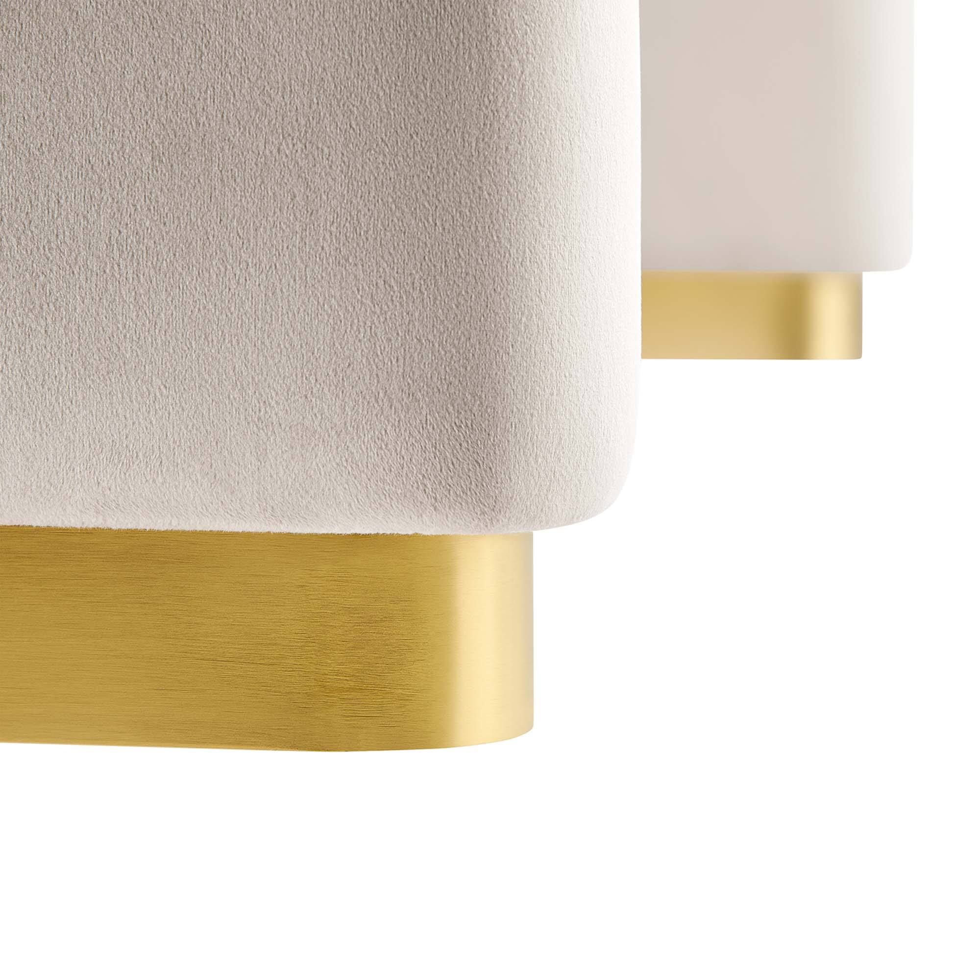 Alt View 6. Modway - Koda Performance Velvet Waterfall Ottoman by Modway - Brass Almond.
