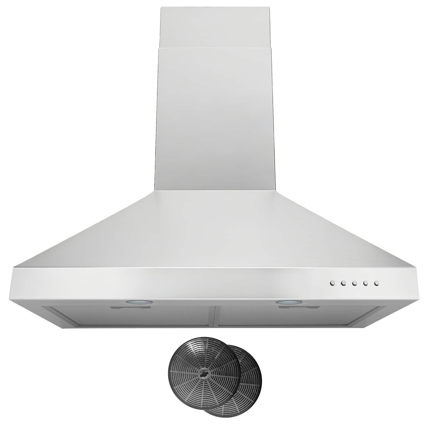 Hauslane - 30 inches - Convertible - Wall Range Hood - Silver