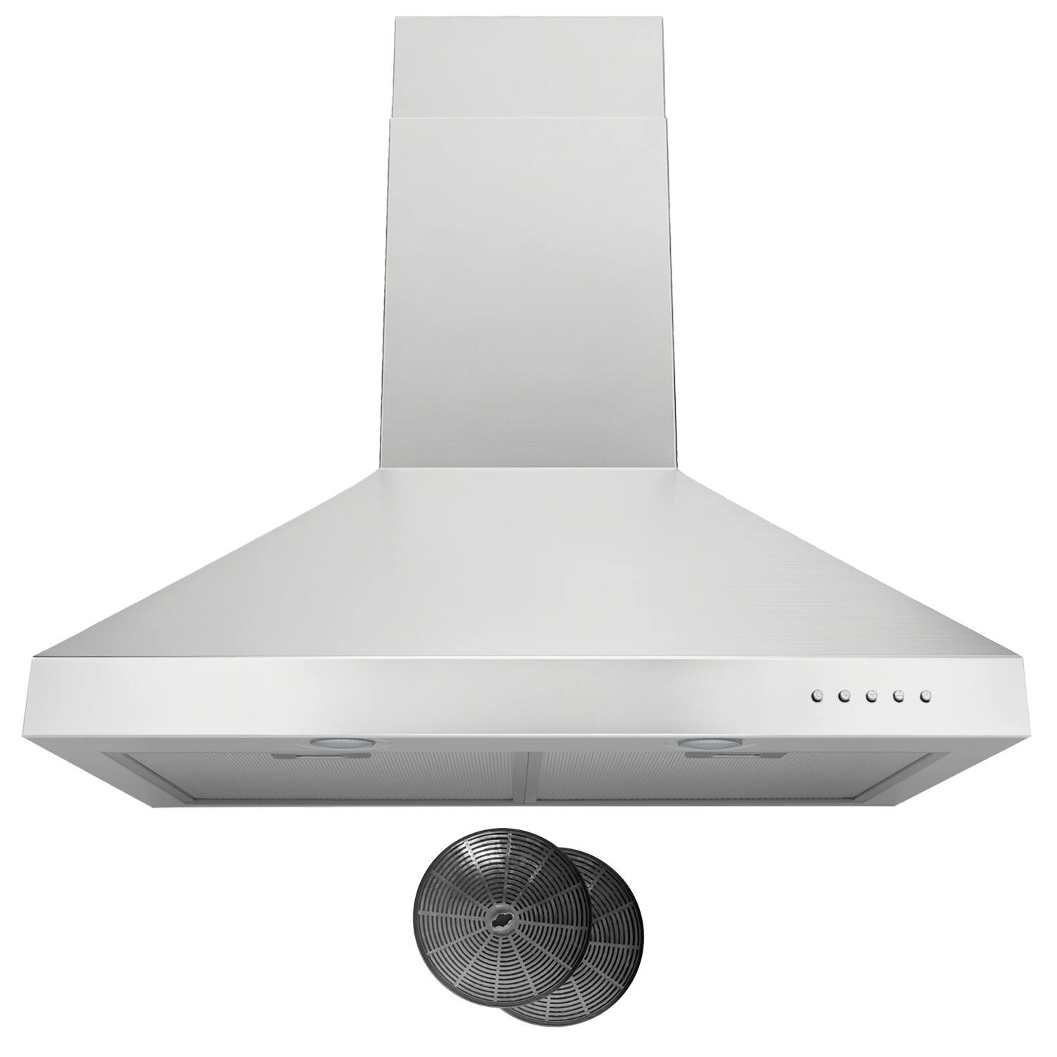 Hauslane - 30 inches - Convertible - Wall Range Hood - Silver