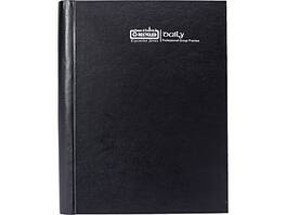 2025 House of Doolittle 8.5" x 11" Daily 4-Person Group Practice Planner, Faux Leather Cover - Black