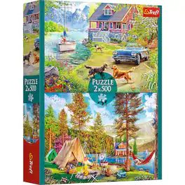 Trefl - Red (2) 500 Piece Puzzles - Summertime Relax