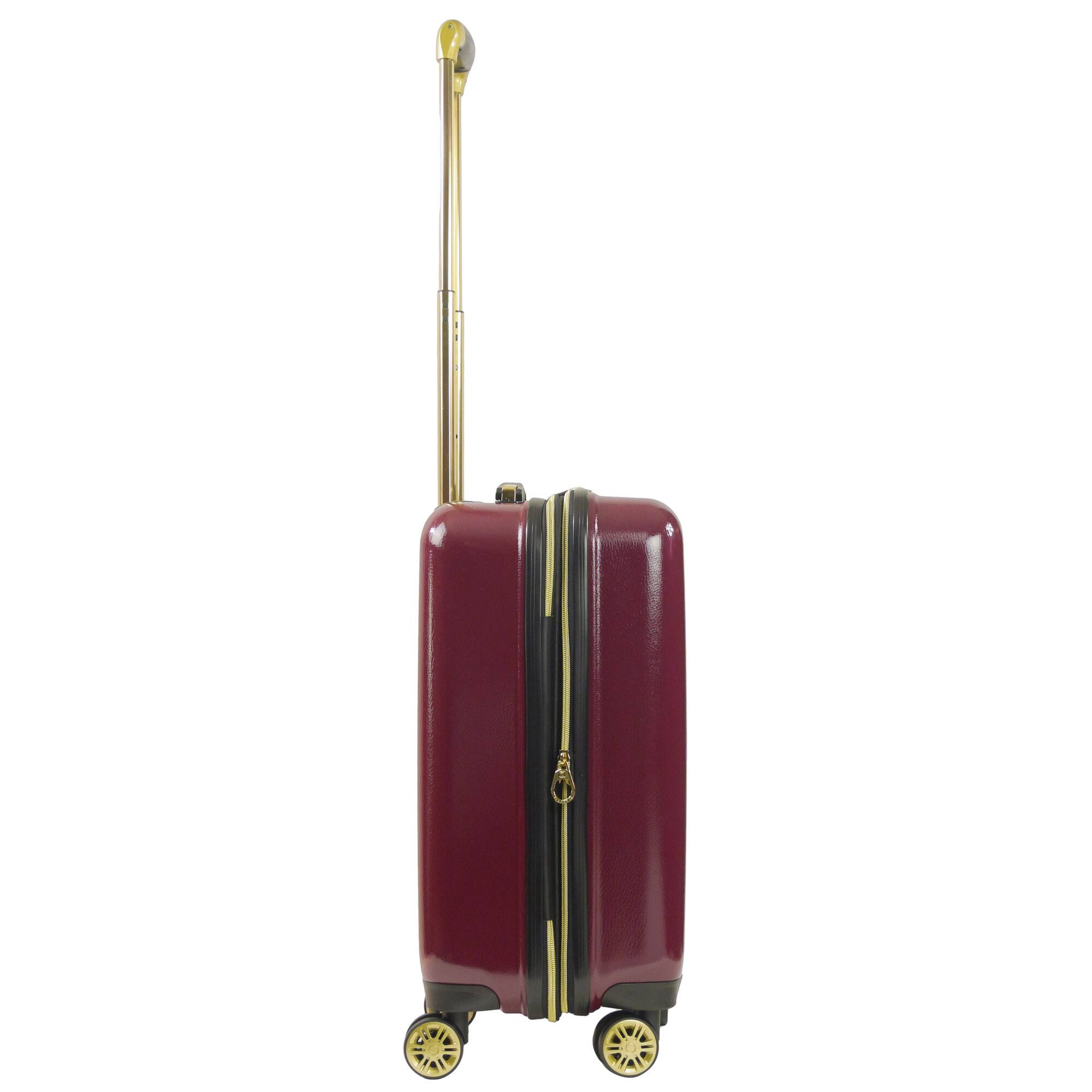 Left. Ful - WB Harry Potter Hogwart Express Hardside Printed Abs 21 Inch Luggage Burgundy - BURGUNDY.
