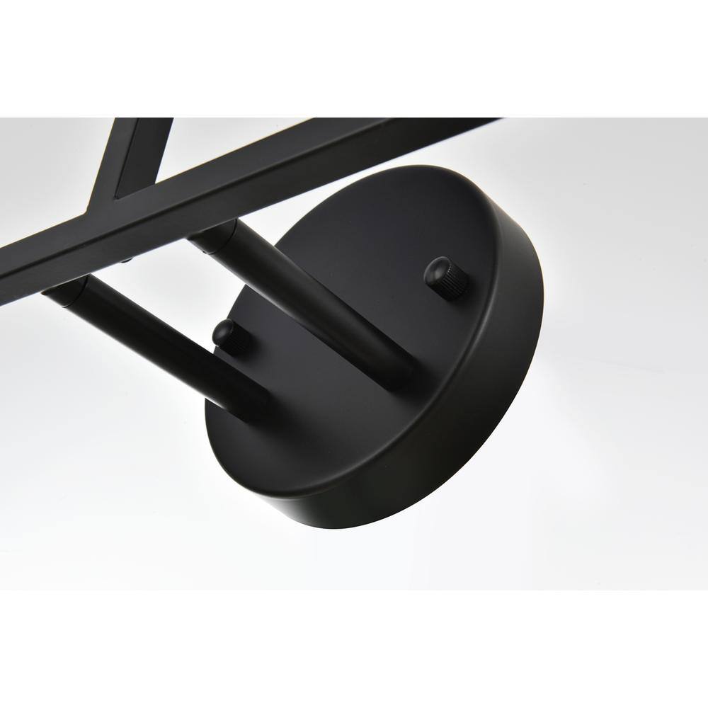 Back. Living District - Colson 3 light Black and Clear Bath Sconce - Black And Clear.