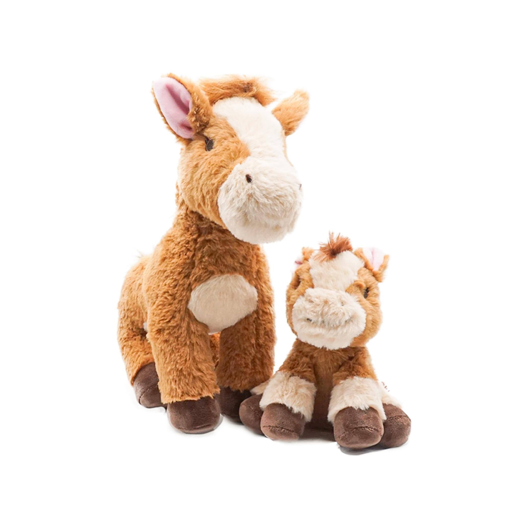 Alt View 1. TriAction Toys - Snooze Monsters Interactive Bedtime Plush Set | Horse With Baby - Brown.