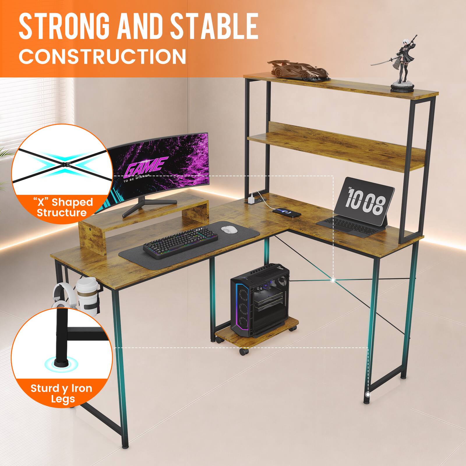 STRONG AND STABLE CONSTRUCTION

GAME re DE WILL "X" Shaped Structure

1008

Sturdy Iron Legs