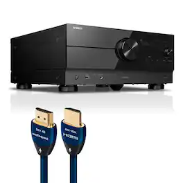 Yamaha - RX-A8A AVENTAGE 11.2 Channel Receiver with AudioQuest SKY 3m HDMI Cable - Black