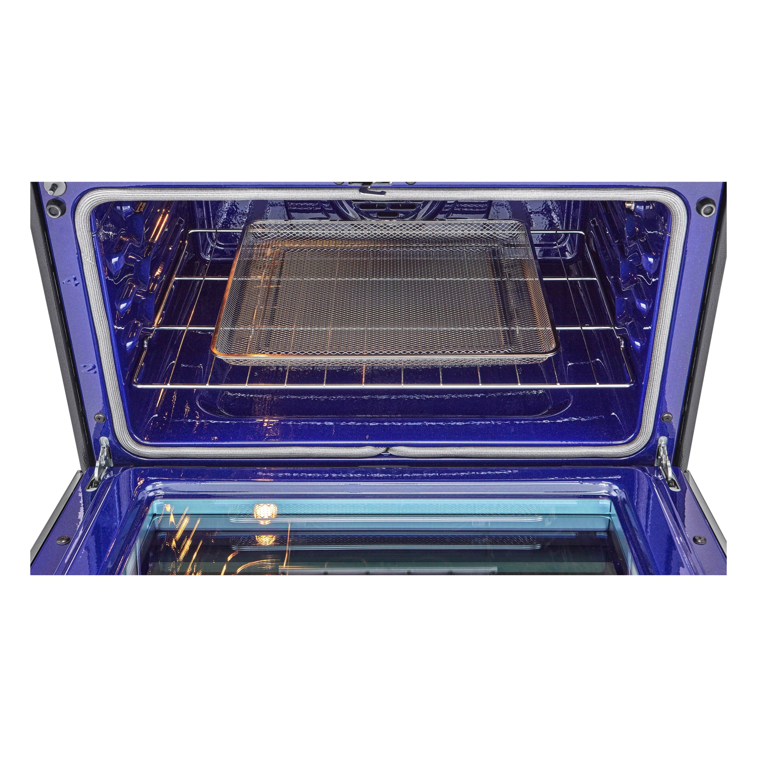 Alt View 18. LG - 30-in 7.3 Cu. Ft. Freestanding Double Oven Elec True Convection Smart Range w/ 5 Elements, Air Fry and UltraHeat 3.2 kW - Stainless Steel.