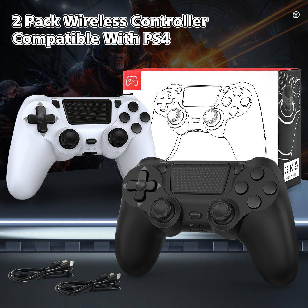2 Pack Wireless Controller Compatible With PS4
