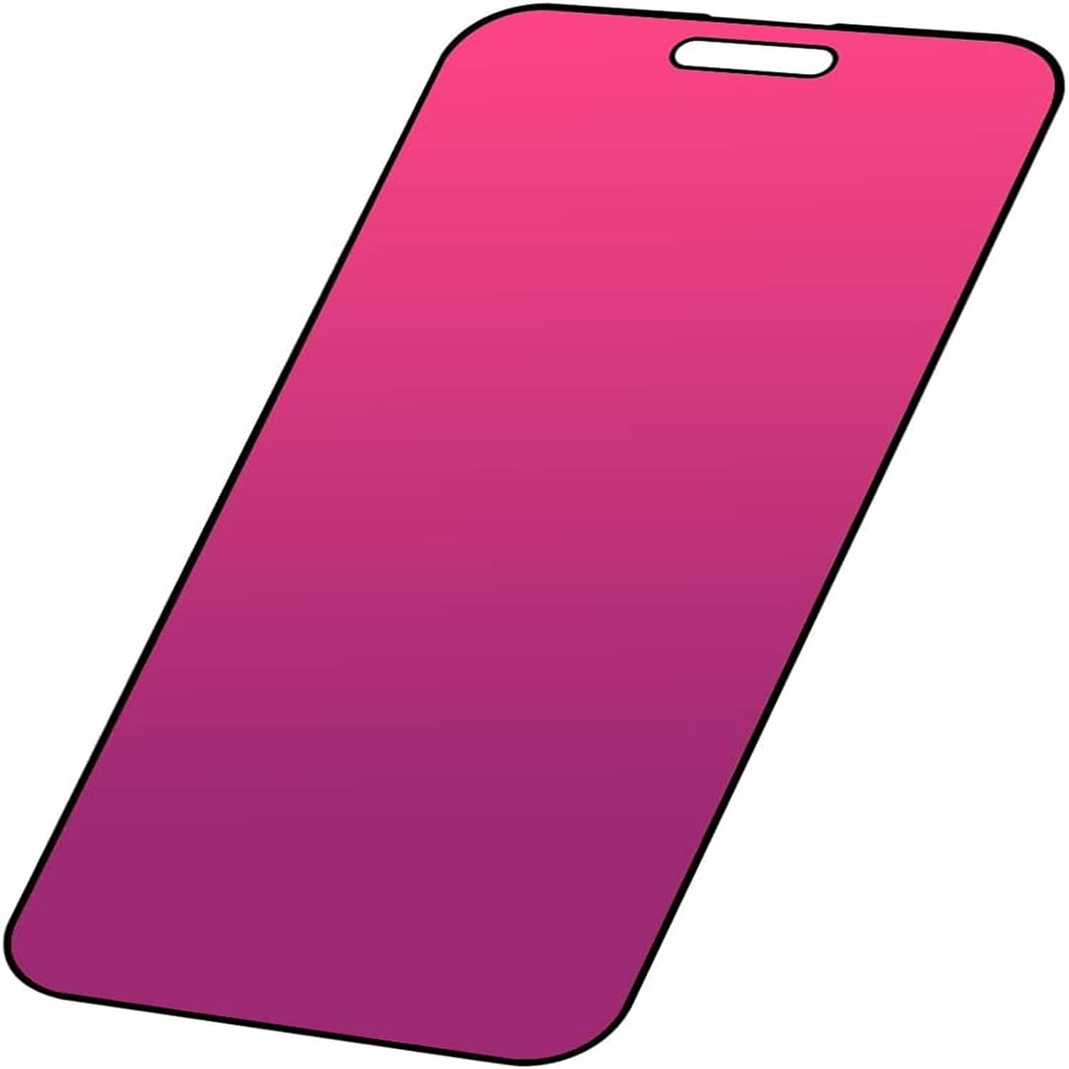 Privacy Screen Protector for iPhone 16, 6.1 inch Gradient Colorful Electroplated Anti-Spy - Pink