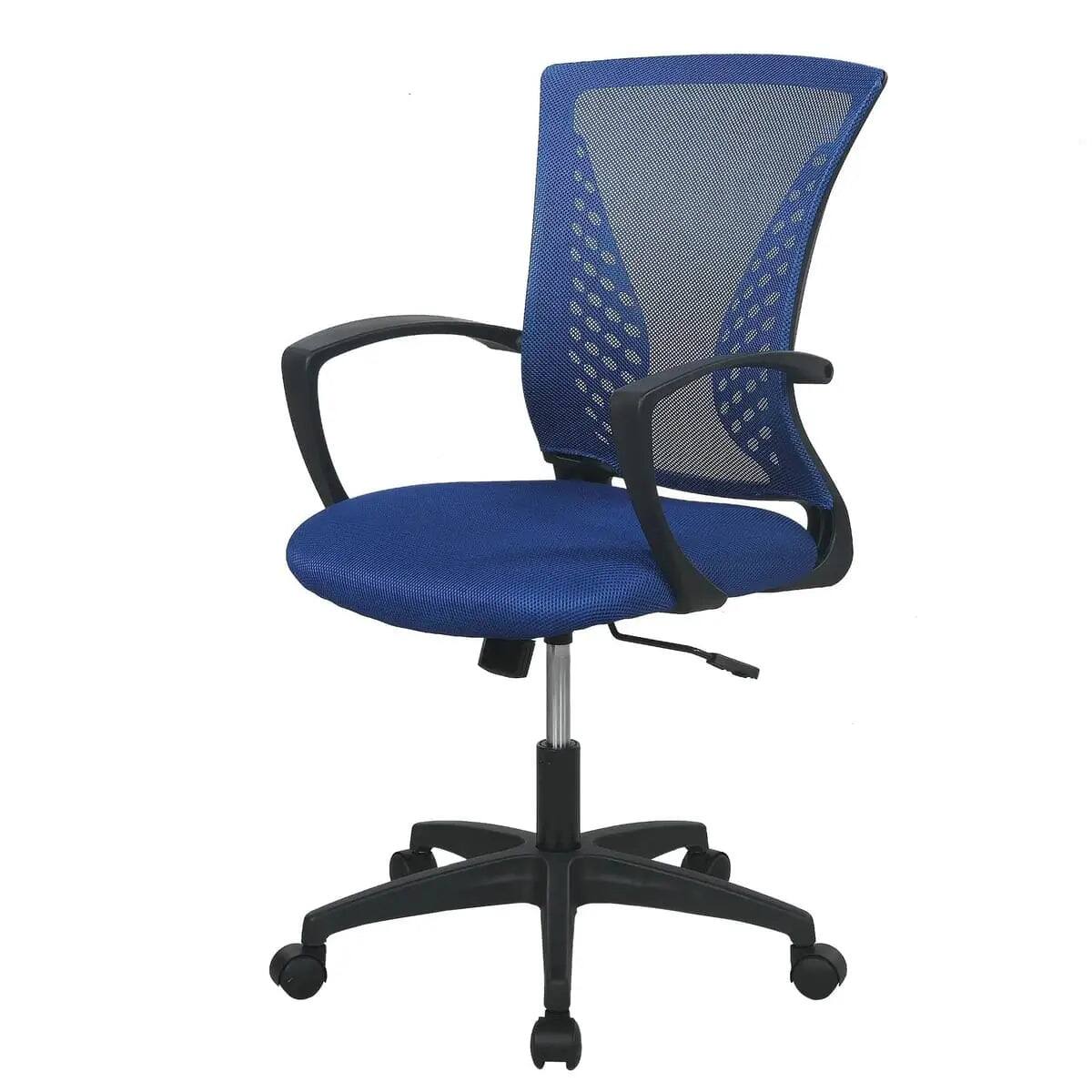 Front. Orange - Ergonomic Office Chair with Lumbar Support and Adjustable Height - Orange.