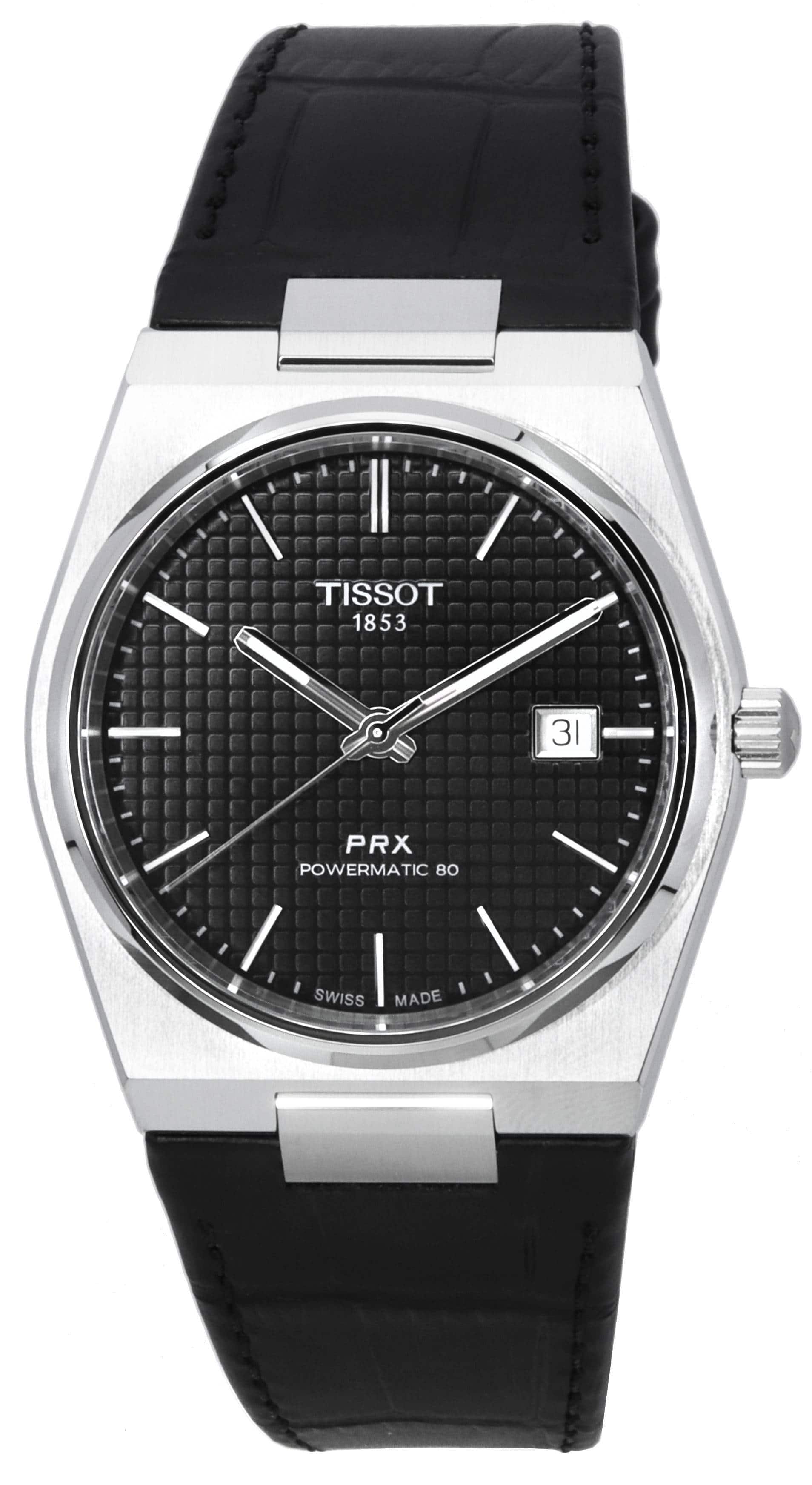 Tissot - PRX T-Classic Powermatic 80 Dial T137.407.16.051.00 T1374071605100 100M Men's Watch - Black