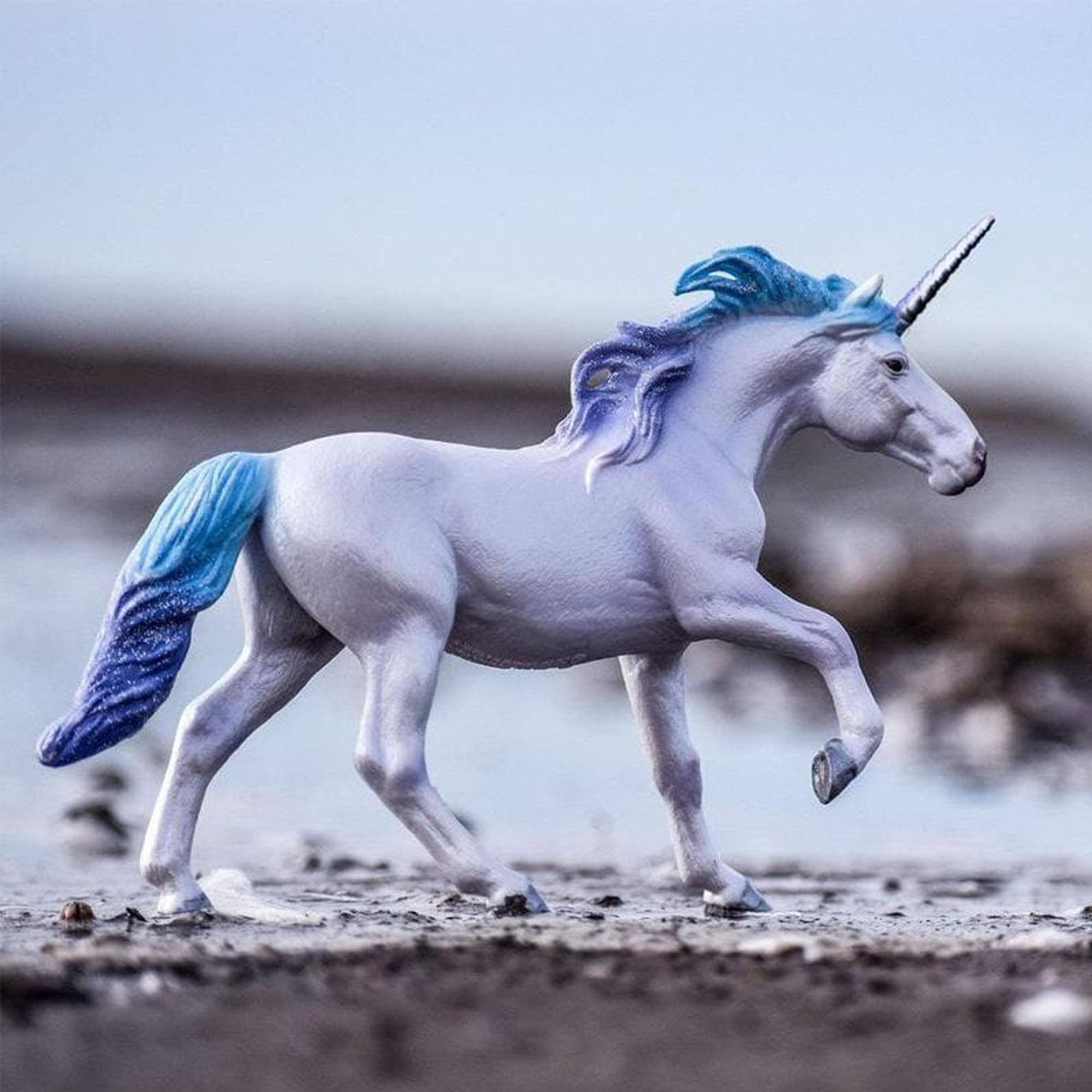 Alt View 10. Breyer - Breyer CollectA 1:18 Scale Model Horse | Unicorn Stallion Rainbow - White.