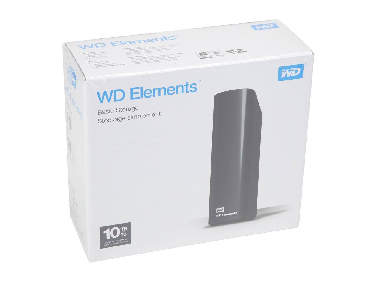 WD Elements  
Basic Storage  
Stockage simplement  
10 To  
2-Year Limited Warranty  
WD Elements