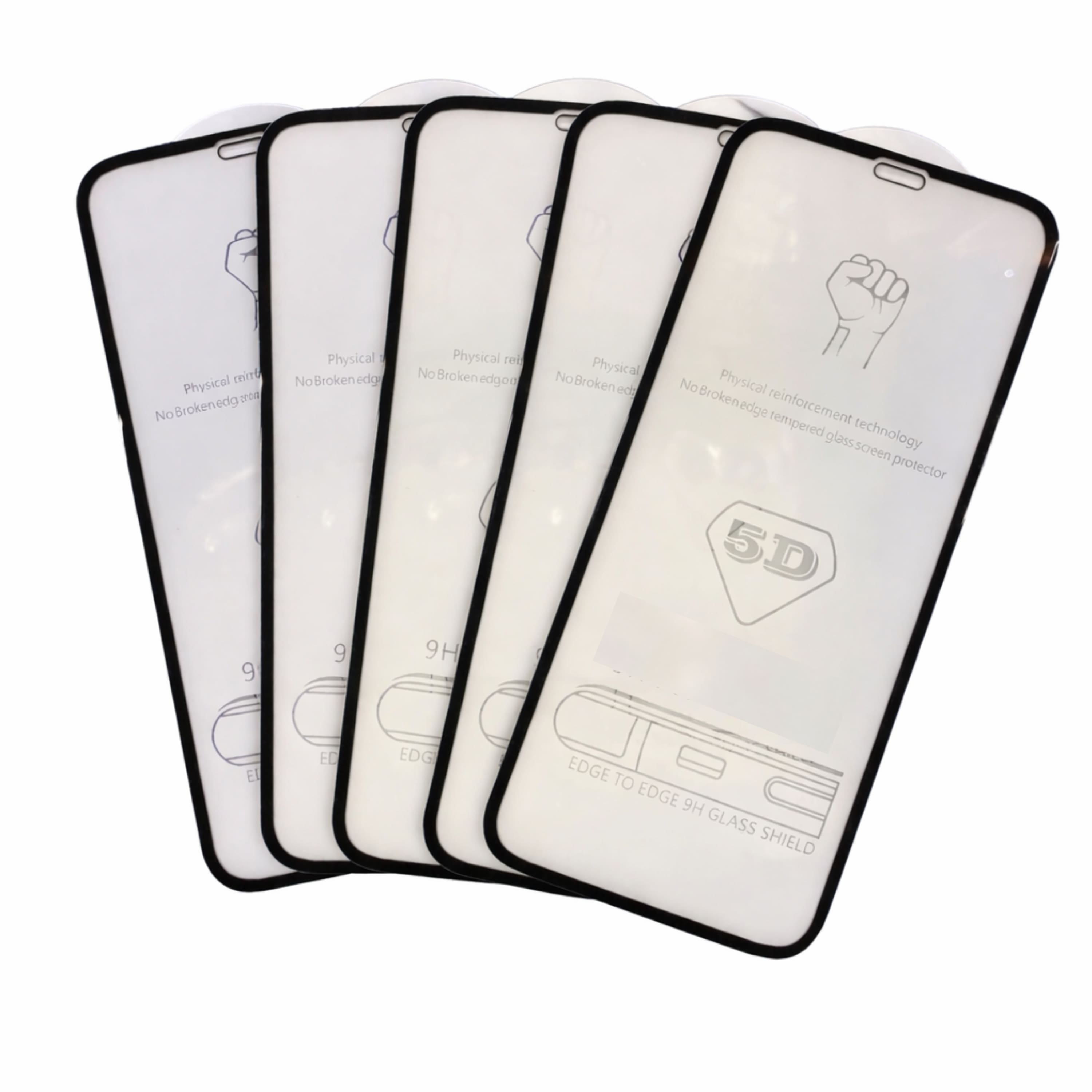 Kitcheniva - Tempered Glass Screen Protector Full Coverage Protection IPhone 12/ 12 Mini Pack of 5 - Clear