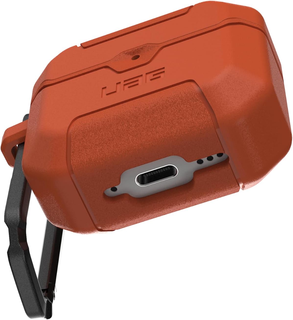 Alt View 4. UAG - UAG Designed for AirPods 4th Gen Case Scout, Rugged Military Grade Drop Proof Protective Cover with Detachable Carabiner - Rust.