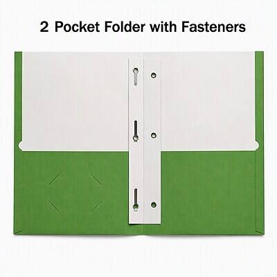 2 Pocket Folder with Fasteners