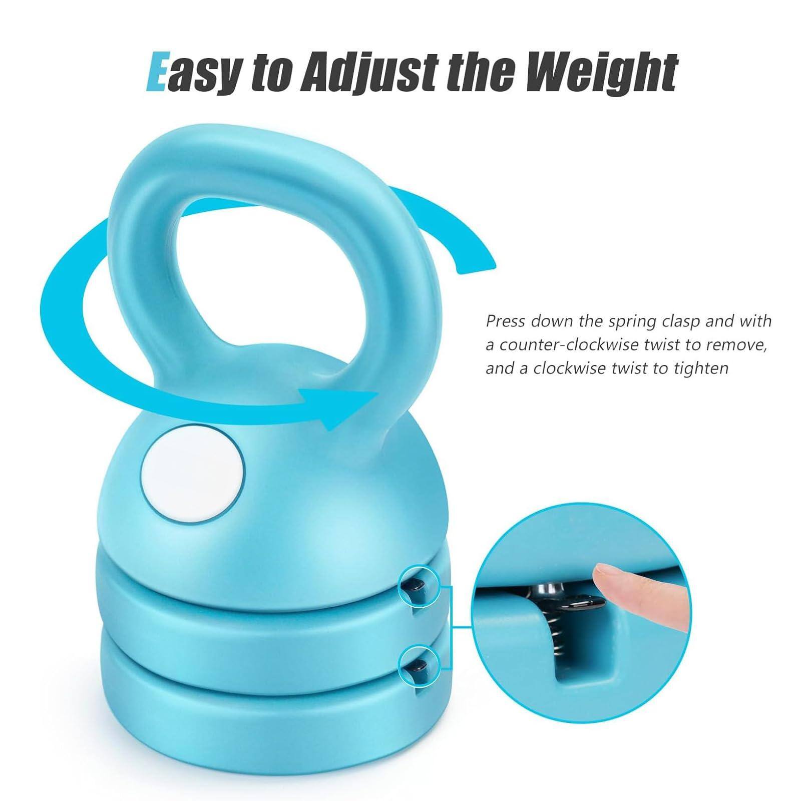 Easy to Adjust the Weight

Press down the spring clasp and with a counter-clockwise twist to remove, and a clockwise twist to tighten.