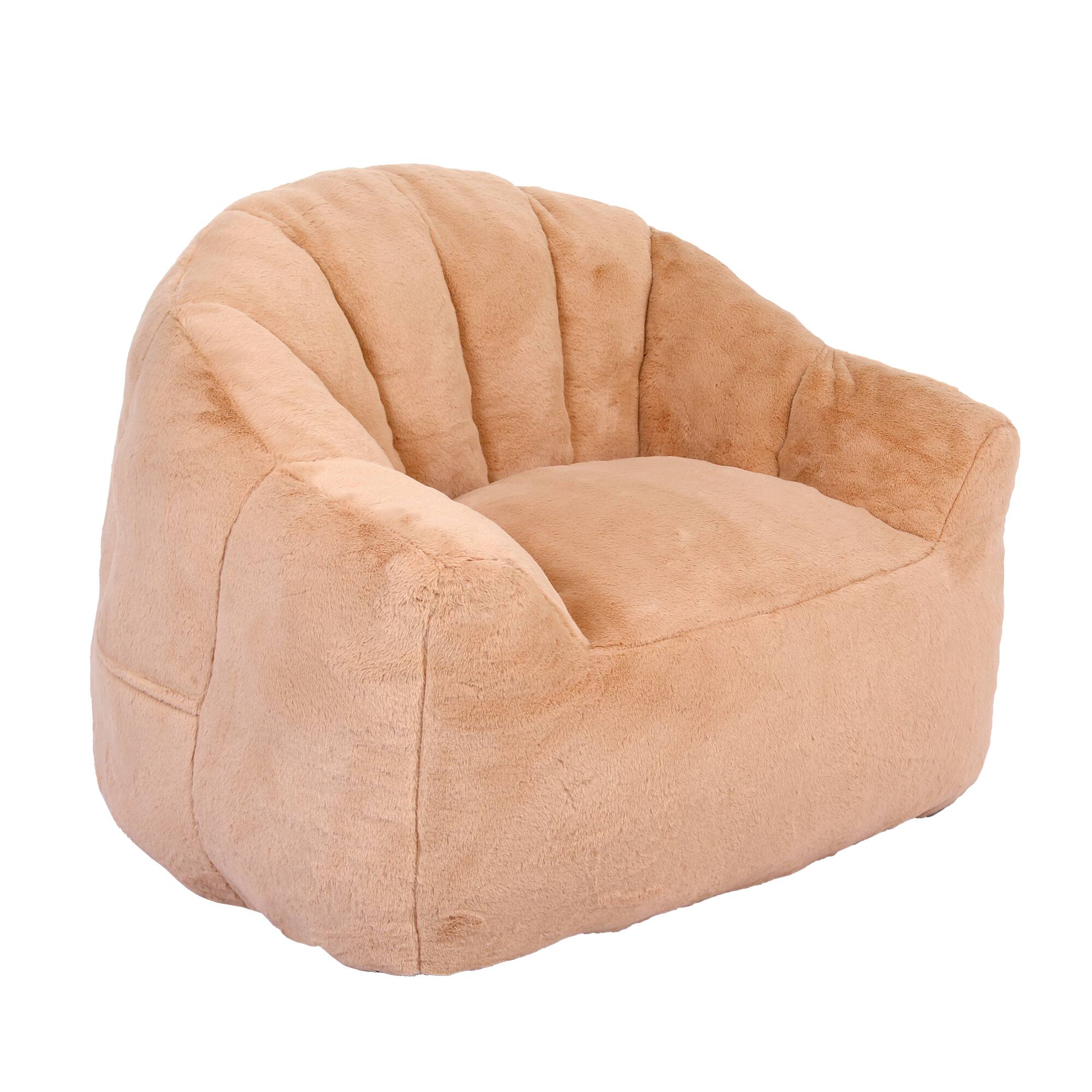 Alt View 7. GOODSILO - Bean Bag Sofa Chair with Armrests - Stuffed High-Density Foam, Lazy Comfy Chair for Adults & Kids - Brown.