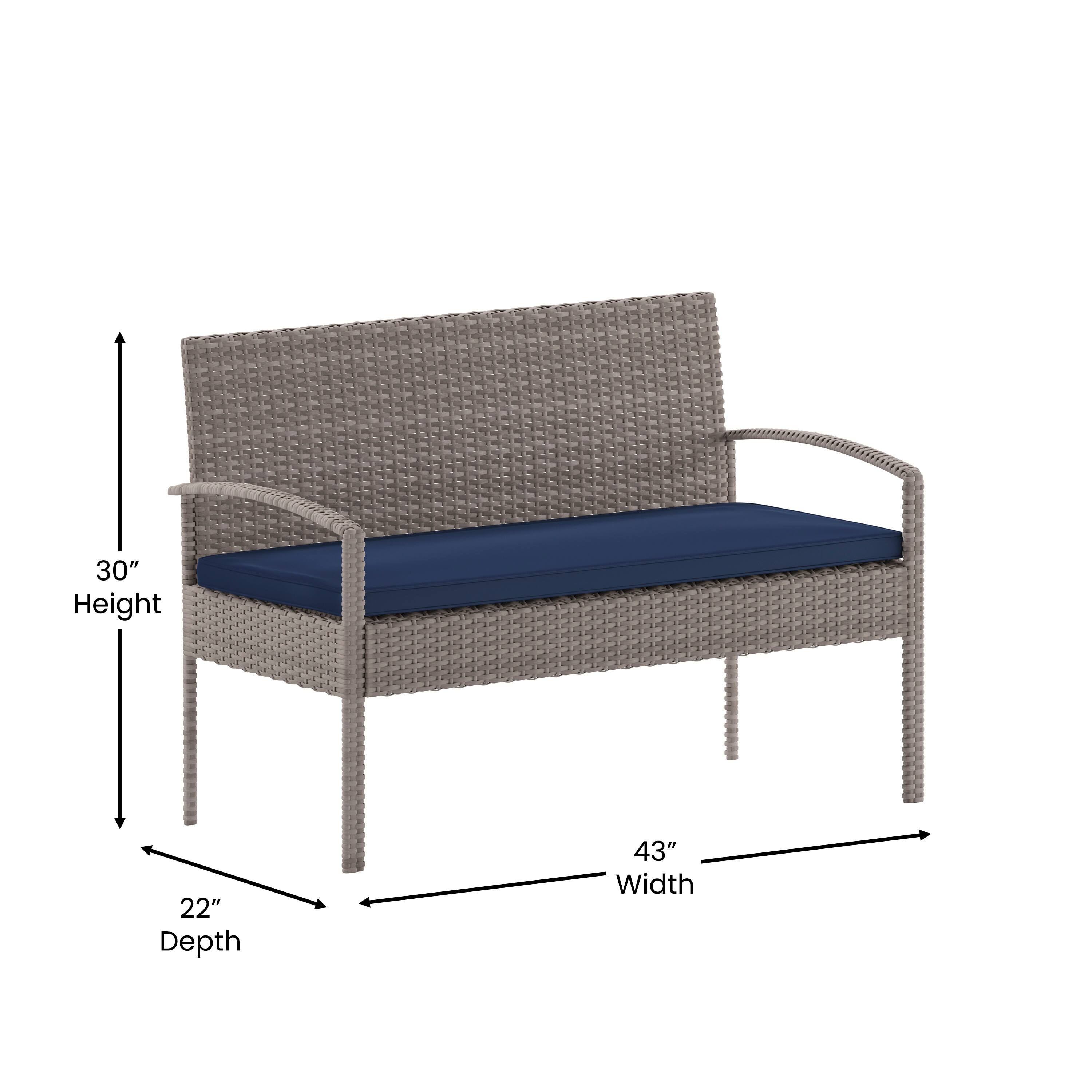 30" Height, 22" Depth, 43" Width
