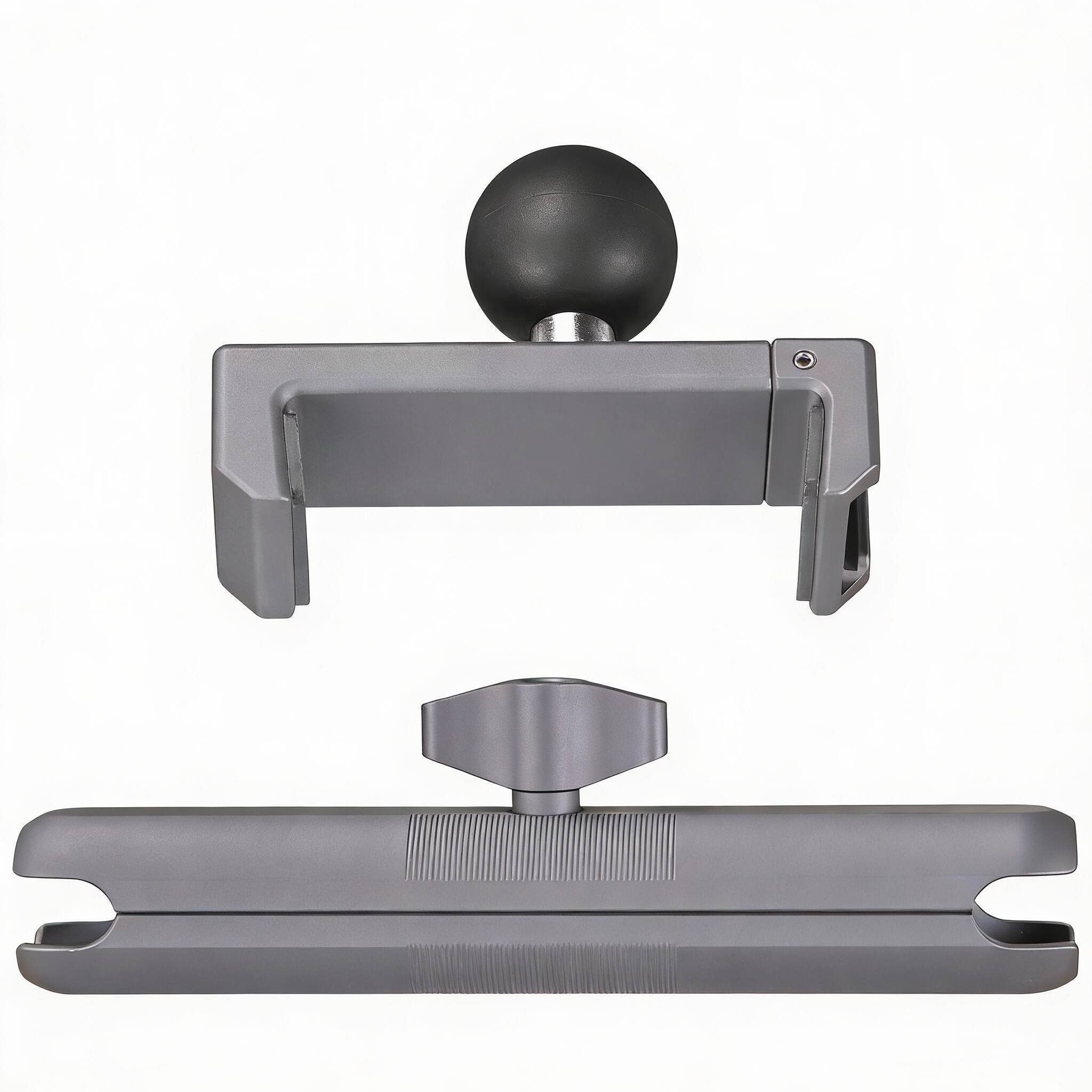 Front. METALTON - Aluminum Phone Holder With Double Socket Arm Compatible 6 8 5 Smartphone B Size 1 Ball Components For Ram M... - Default.