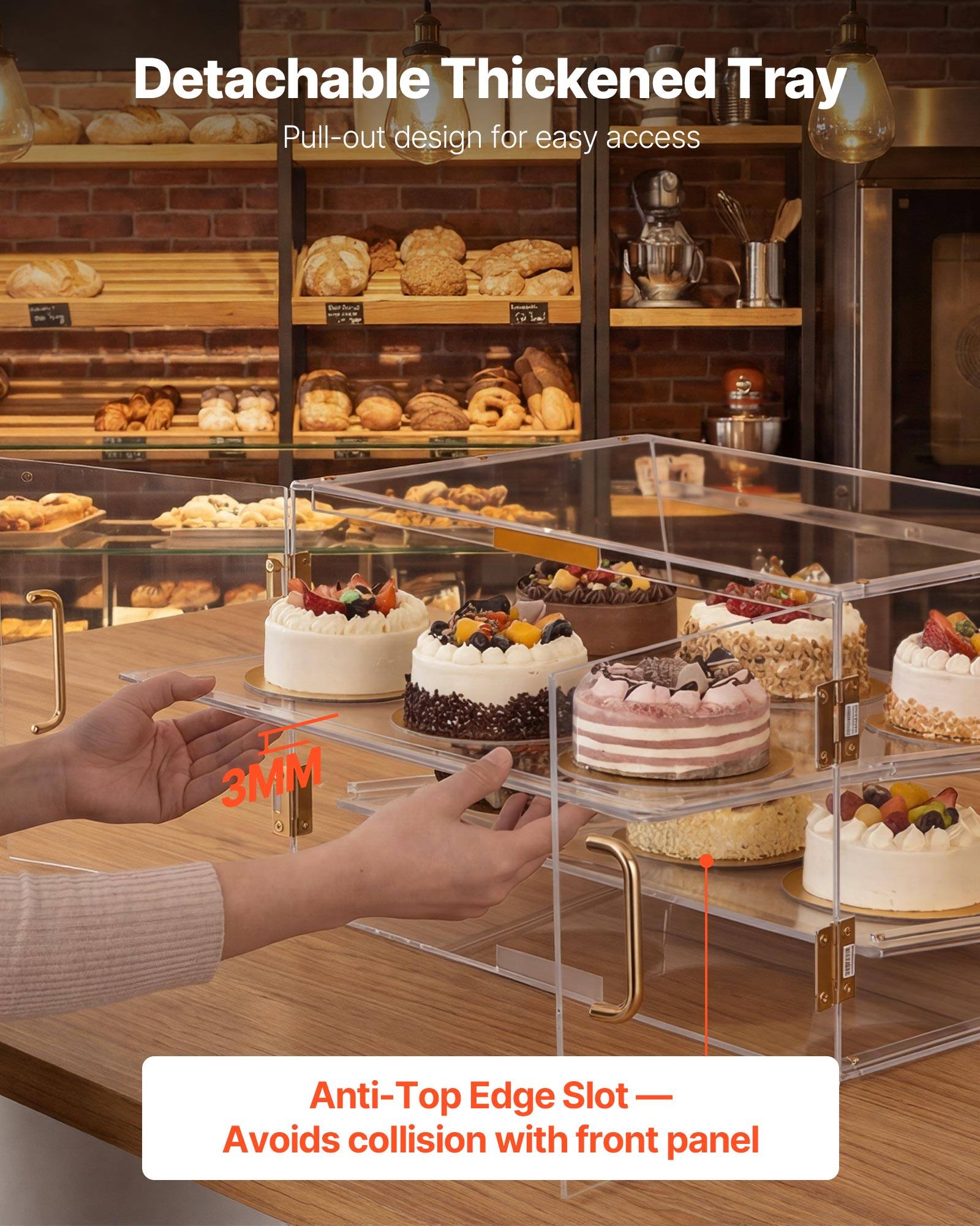 Detachable Thickened Tray  
Pull-out design for easy access  

3MM  
Anti-Top Edge Slot — Avoids collision with front panel