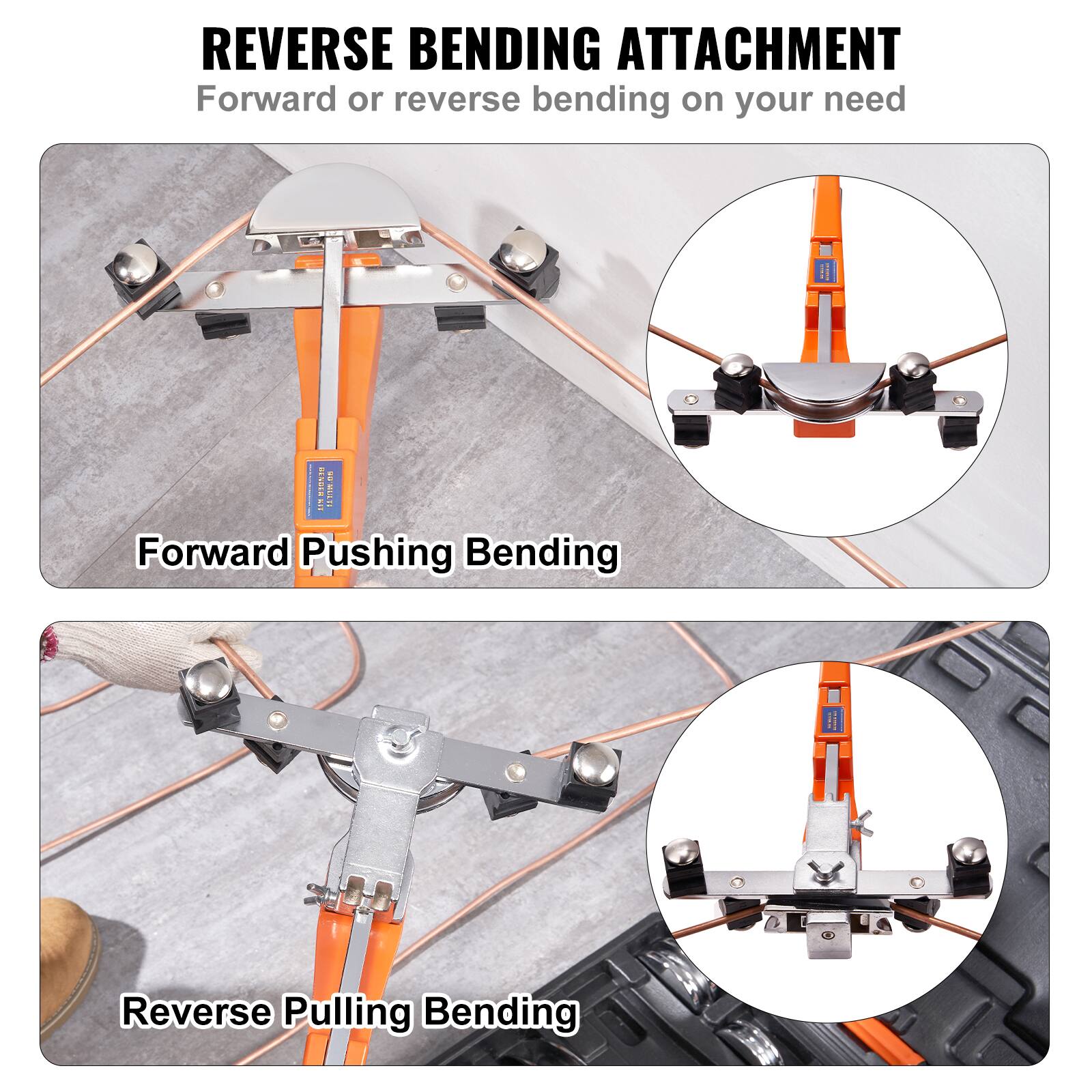 REVERSE BENDING ATTACHMENT  
Forward or reverse bending on your need  

Forward Pushing Bending  

Reverse Pulling Bending