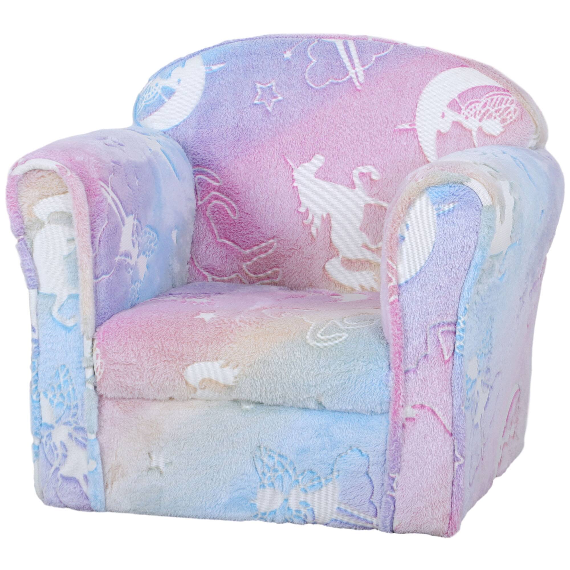 Front. HONGGE - Toddler Glow Sofa Chair 19 Inch Width Lightweight Comfort Seat.