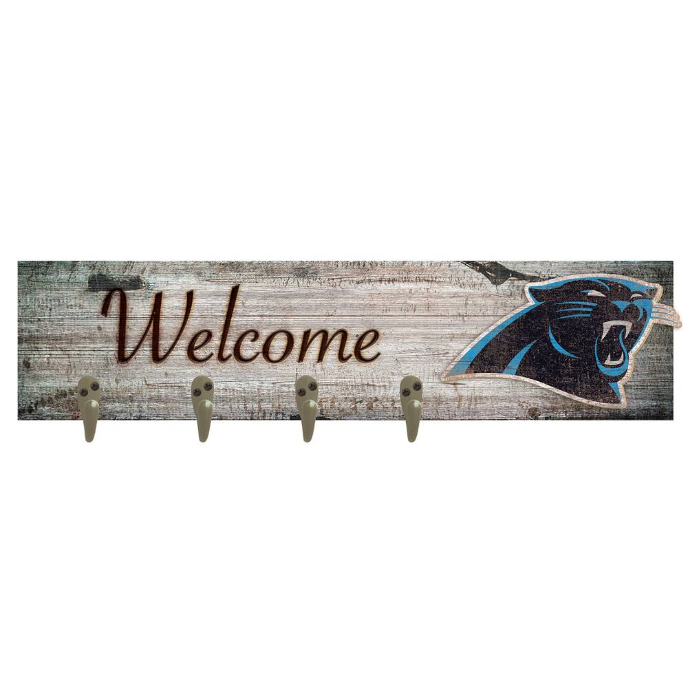 Carolina Panthers 24" x 6" Mounted Coat Hanger