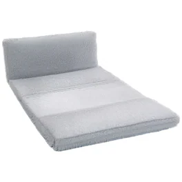 Homcom - Bag Floor Sofa Bed, Contemporary Plush Wide Folding Floor Mattress, Foam Filling Wall Couch Sleeper - Light Gray