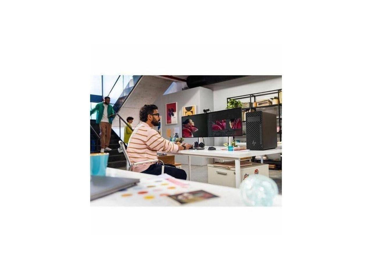 Alt View 2. HP - HP Z2 G1i - Intel Core Ultra 9 285 - 32 GB - 1 TB SSD - Win 11 Pro - RTX 2000 Ada 16 GB - Ethernet - Black.